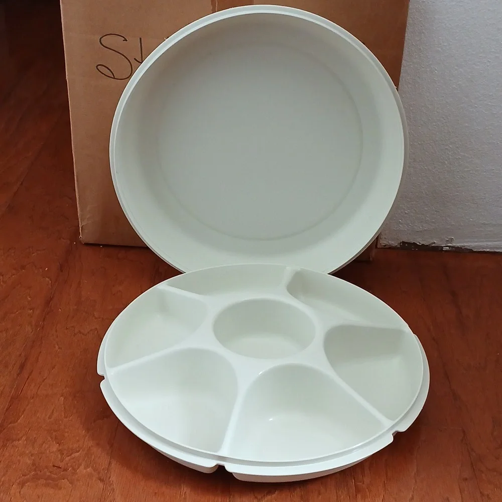 Vintage Tupperware vegetable dip relish tray Kitchenware Hosting Party Tailgate